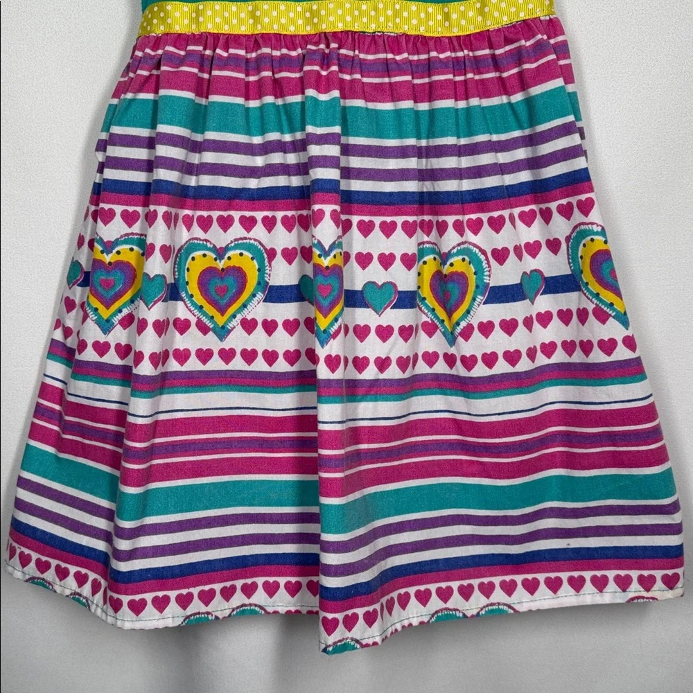 💜3/$15 RMLA Toddlers Colorful Heart Patterned Dress -Size 3T - Picture 3 of 9